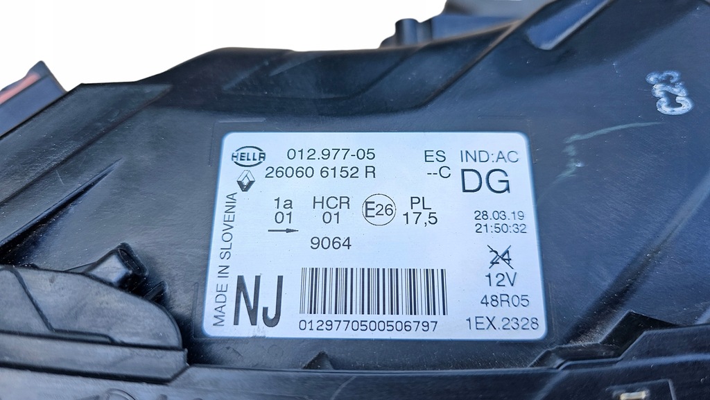 фото №14, Лампа ліва перед full led renault captur i lift 260606152r oryg