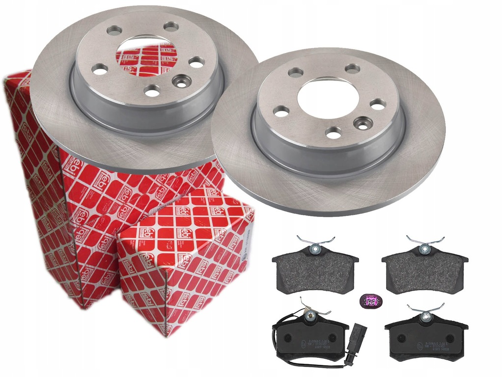 фото №1, Тормозные диски + тормозные колодки febi задняя vw sharan 268mm