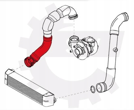 Шланг труба інтеркулер bmw 5 e60 e61 525d 530d в Україні