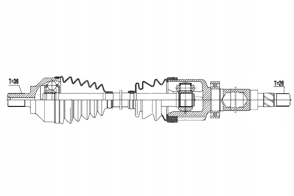 фото №2, Npw-fr-082 nty приводной вал приводная ford focus ii 2.5st 05-12, volvo s40ii/v50 2.