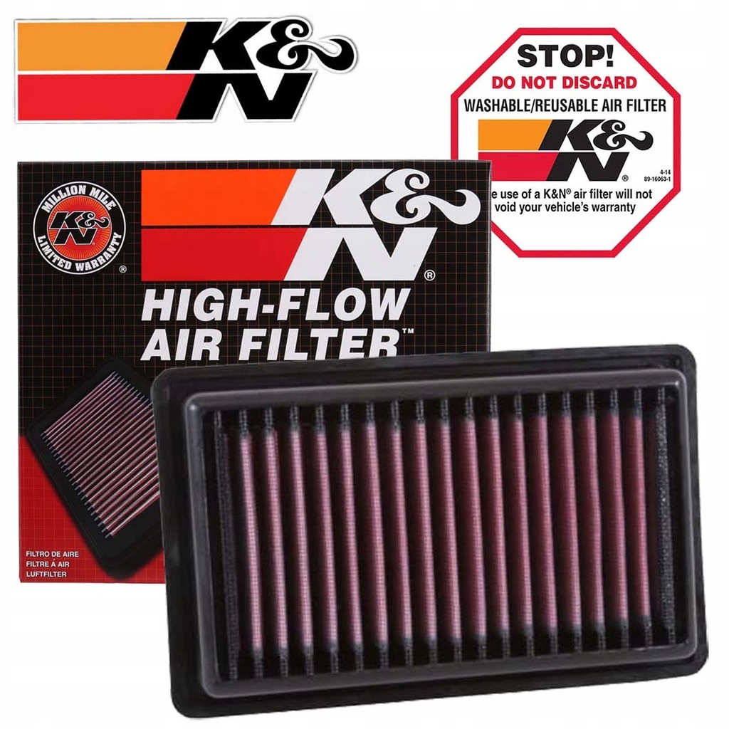 фото №1, K&n фільтр повітря renault twingo iii 3 smart forfour fortwo