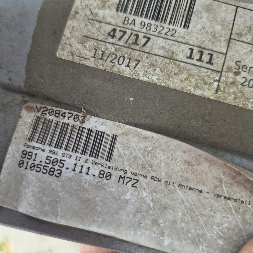 Porsche 911 991 gt3 rs lift 17-19 бампер перед передний sprysk Доставка