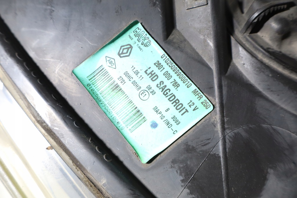 фото №6, Лампа права передня renault fluence