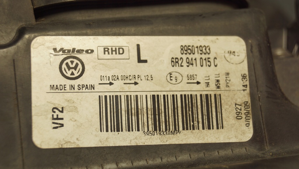 фото №15, Лампа лівий перед vw polo 6r