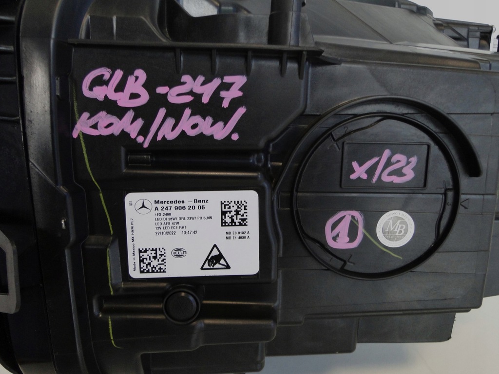 фото №12, Mercedes glb x247 247 лампа правая фара правый led high performance