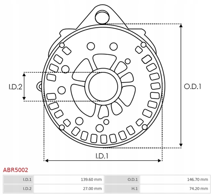 фото №2, Кронштейн, фланець привідний генератора as-pl abr5002