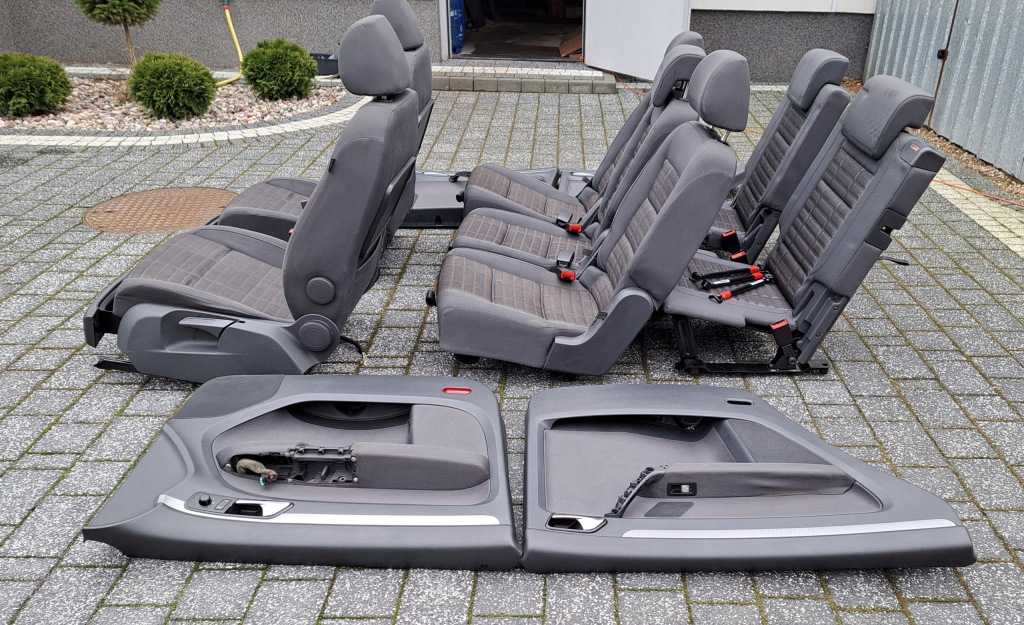 Vw touran i 7 осіб комплект сидінь 3 ряди обшивки двері Київ