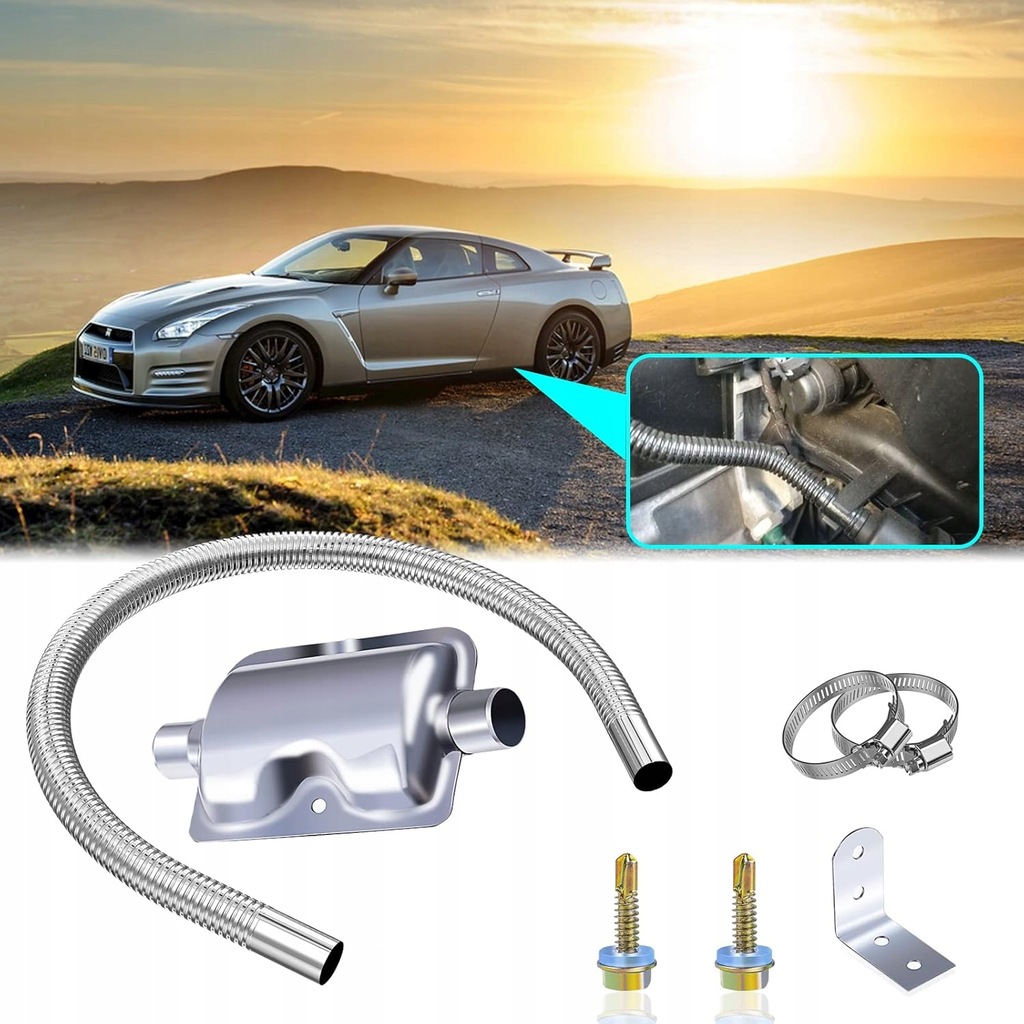 фото №11, Труба выхлопная выхлопных газов wąż выпускной отопитель вспомогательная с гаситель 200cm