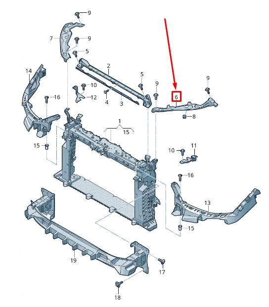 фото №1, Seat arona kj left upper радиатор support распорка 6f9806929