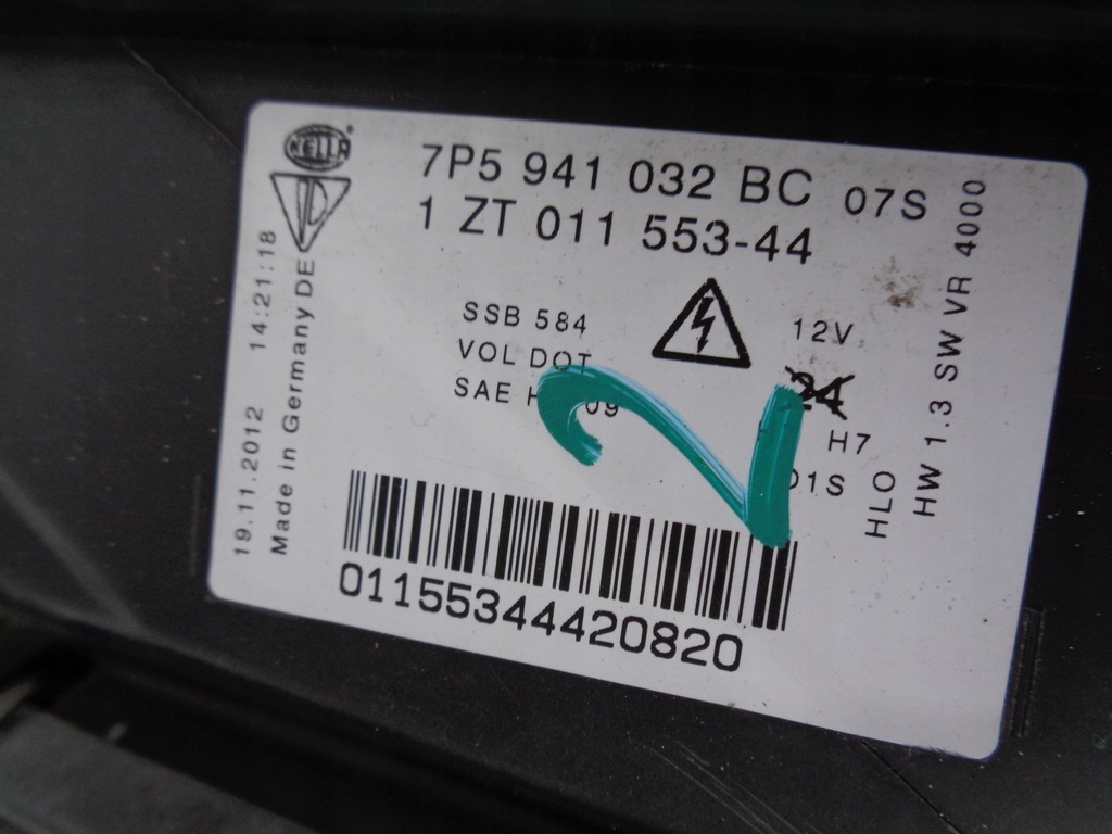 фото №10, Лампа правая porsche cayenne 7p 7p5 10-14 ксенон поворотный