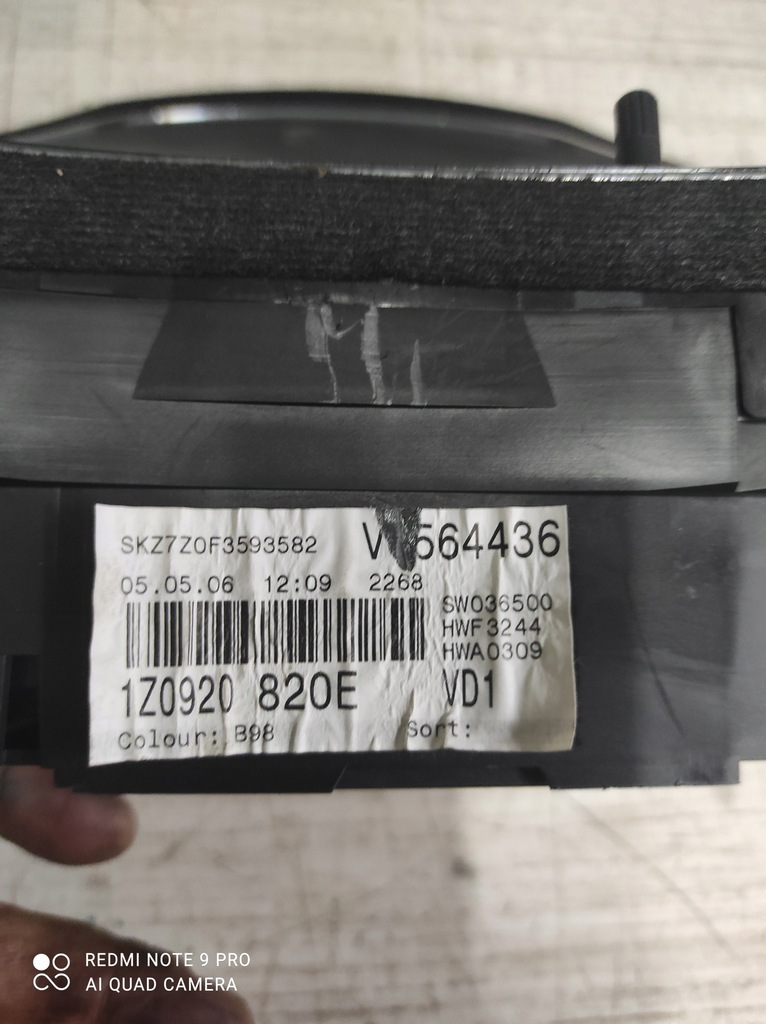 фото №5, Счетчик skoda octavia ii aut 1,9 tdi 1z0920820e