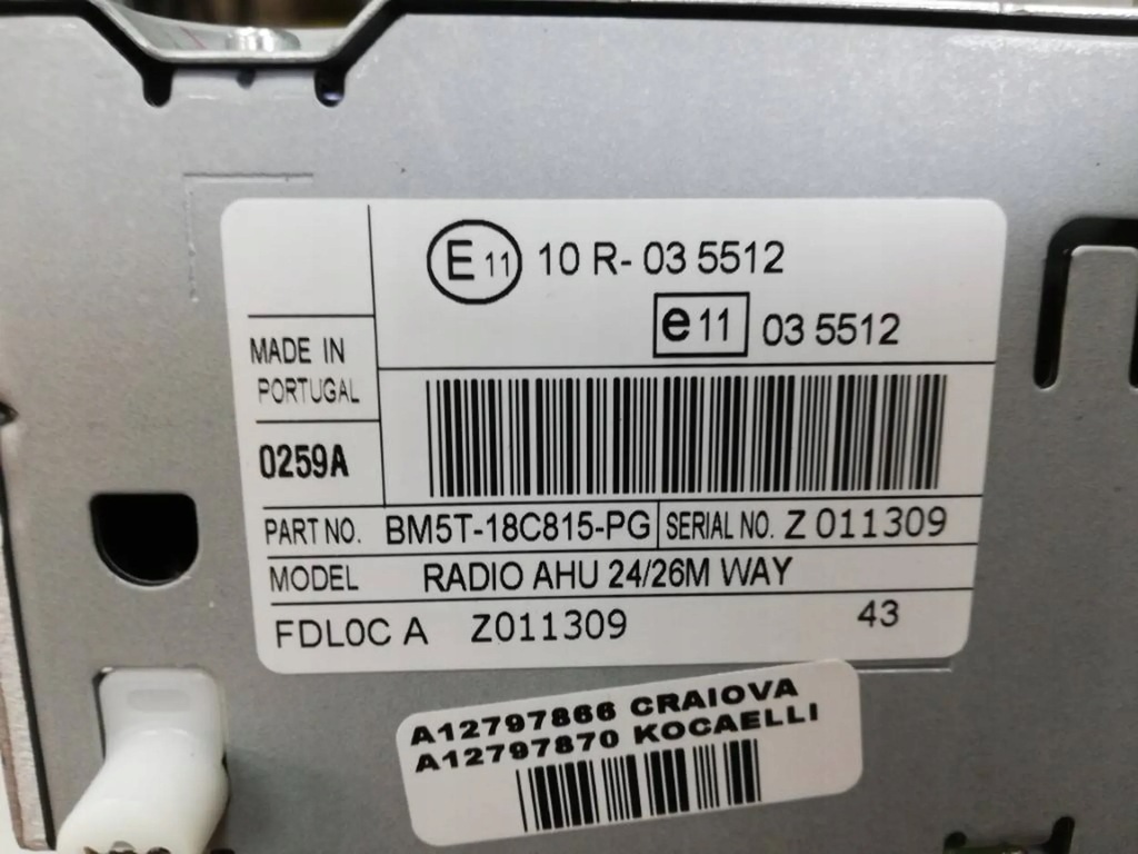 фото №3, Ford ecosport радиопроигрыватель радио bm5t-18c815-pg