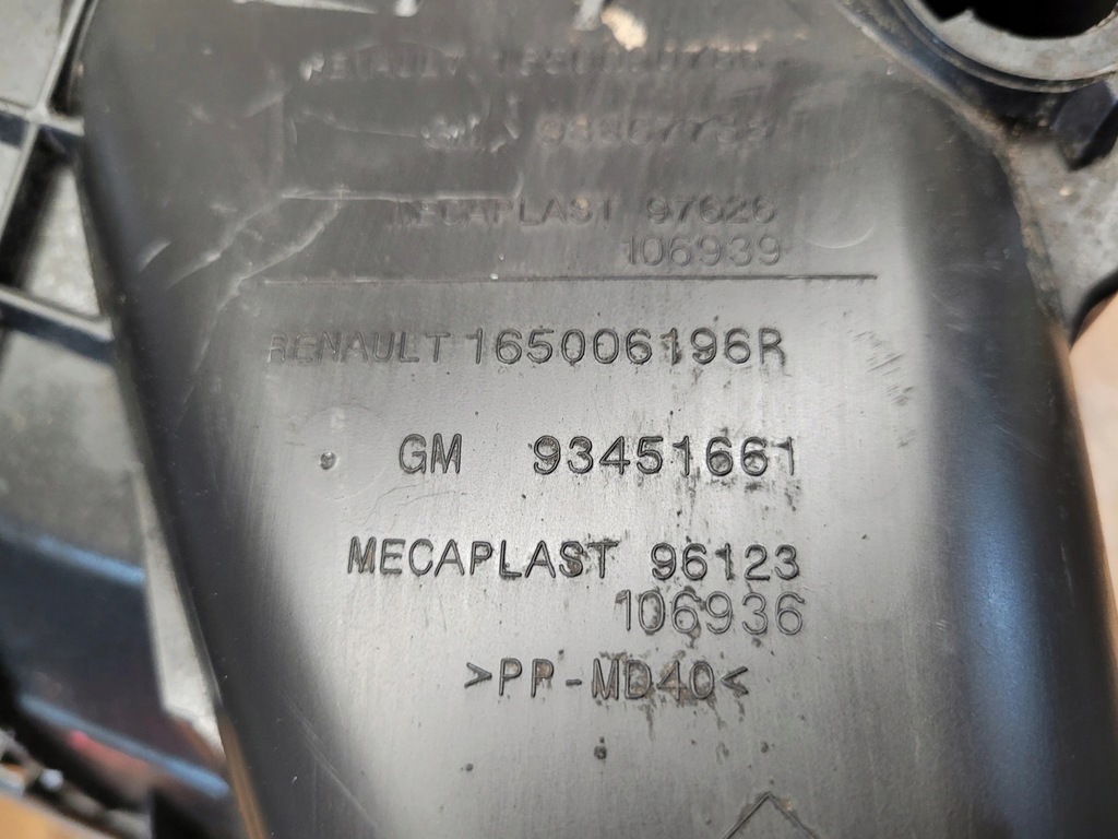 фото №6, Renault trafic iii vivaro 1.6 dci корпус фильтра воздуха 165006196r