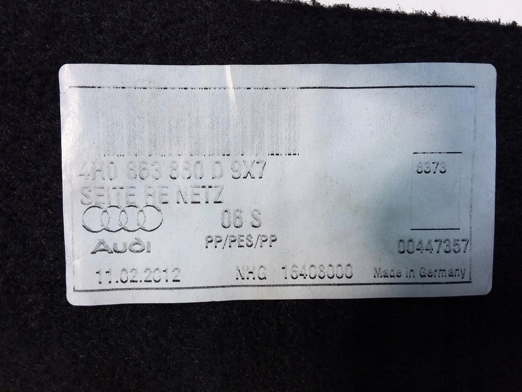 фото №4, Audi a8 s8 d4 обивка багажника правая 4h0863880d