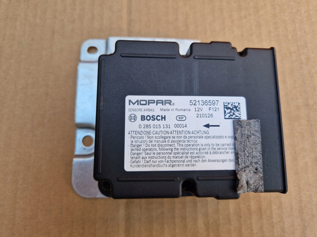 фото №1, Модуль датчик подушка безопасности jeep renegade 52136597