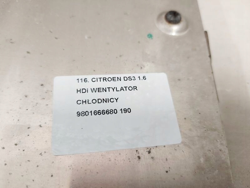 фото №6, Citroen ds3 1.6 hdi e-hdi вентилятор вентилятор радіатора 9801666680