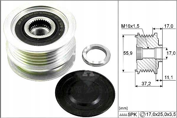 Купити Генератор - зчеплення односторонній schaeffler ina 535 0116 10