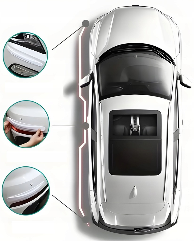 фото №13, 2x накладки захисне na бампер двері молдинг захисна наклейки na кути подряпини