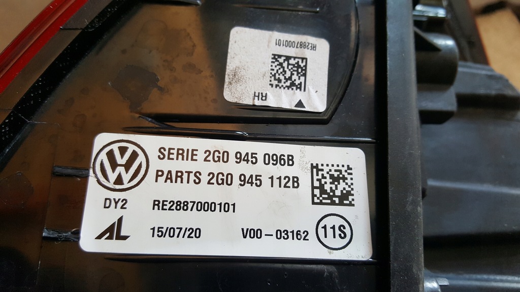 фото №10, Лампа задняя pr led vw polo 6 2g0945096b демонтаж