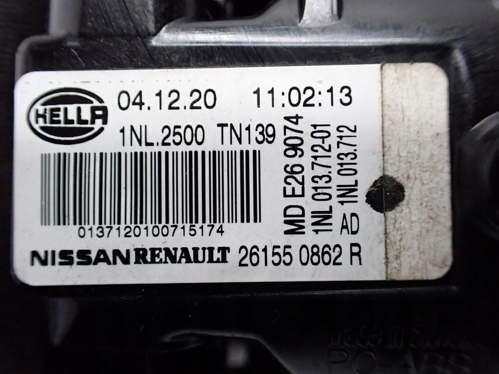 фото №7, Противотуманная фара led drl левый lift 261550862r renault zoe ii 21r