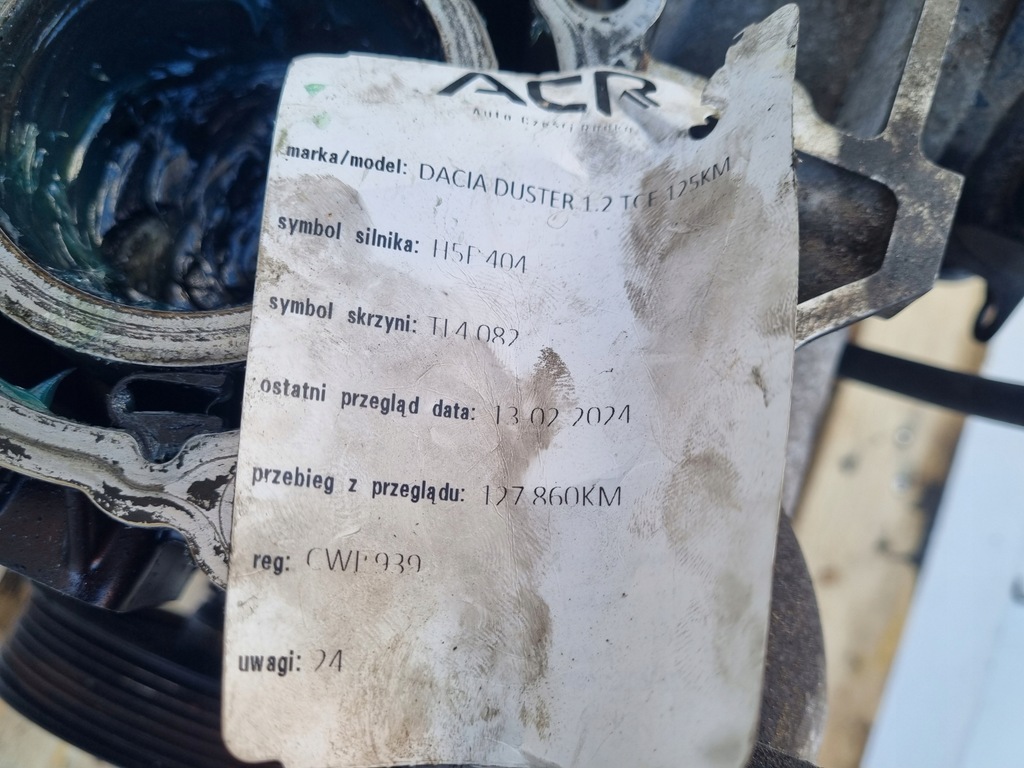 фото №9, Dół двигателя блок renault scenic megane iii dacia duster 1.2 tce h5f404