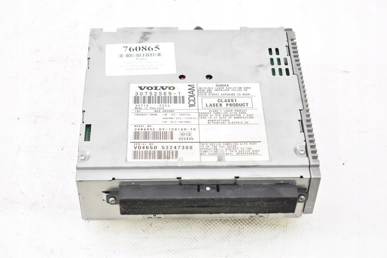 фото №5, Радіо радіопрогравач зчитувач cd 30752569-1 volvo v50 03-11