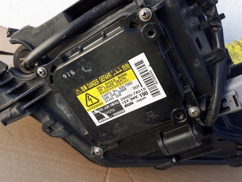 фото №10, Lexus rx 350 iii 09- лампа правая ксенон передняя преобразователь колба оборудование