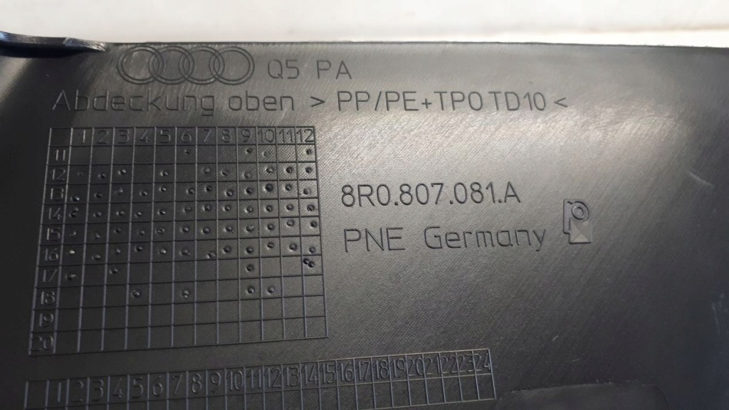 Купить Audi q5 2012-2015 рестайлинг  накладка поперечина перед