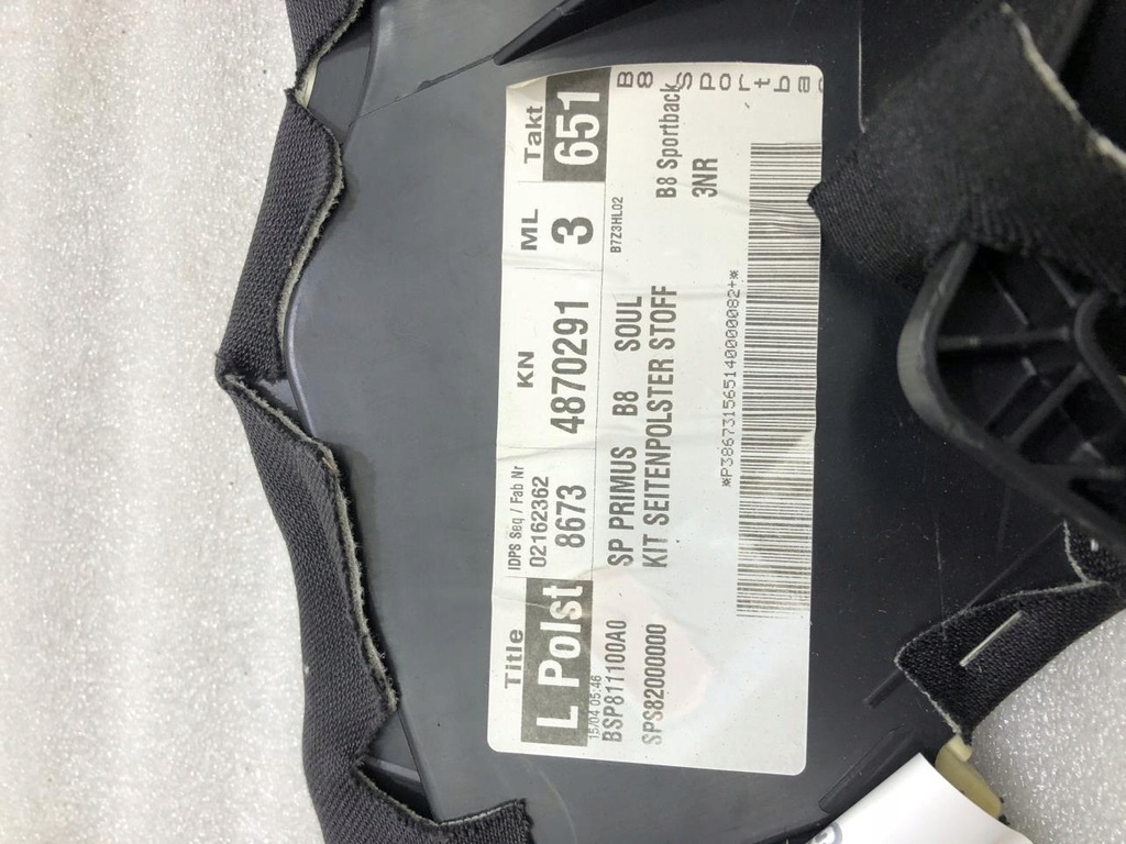 фото №9, Обшивка сиденье задняя audi a5 8t 8t0857791