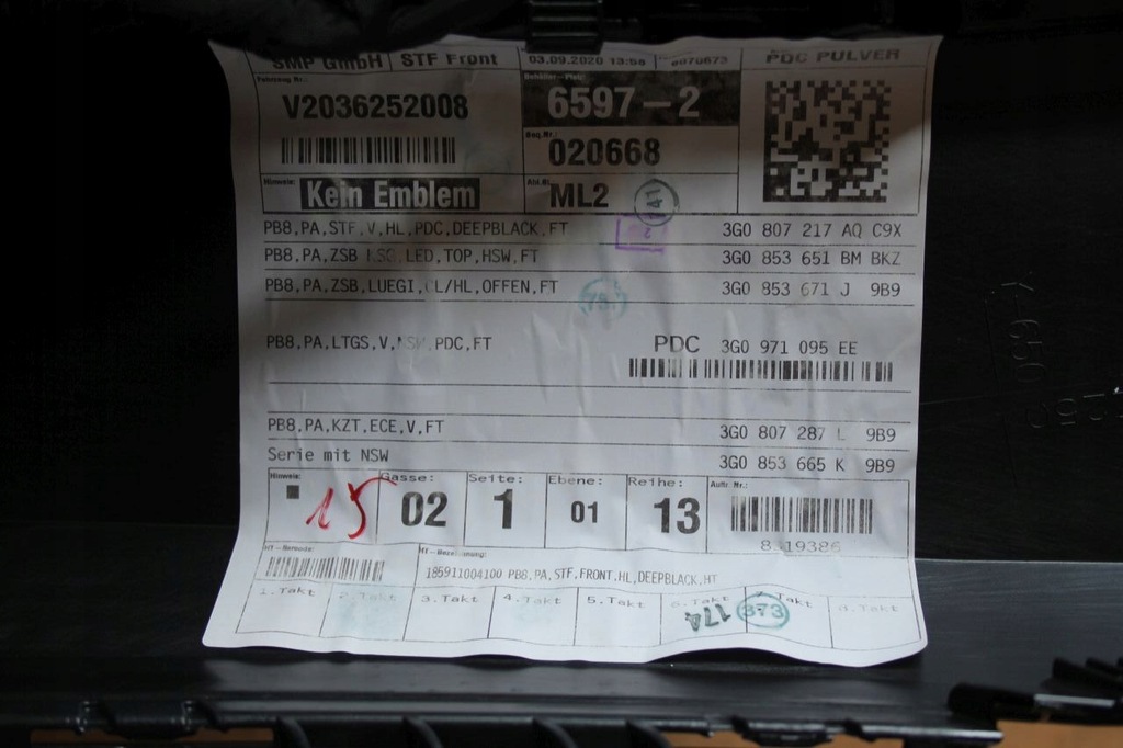 фото №9, Бампер перед vw passat b8 4 pdc lc9x 20r