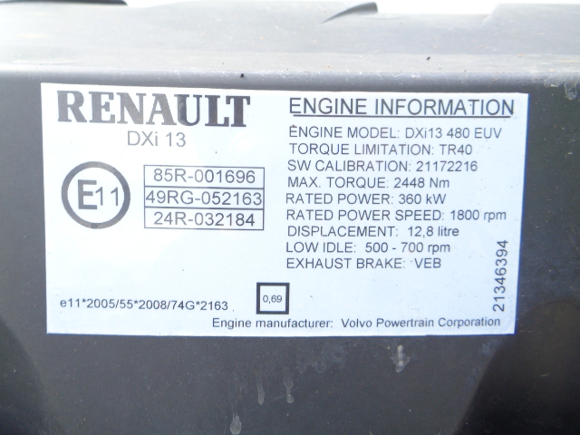 фото №8, Renault magnum dxi13 eev euv lift двигун kompletny euro 5