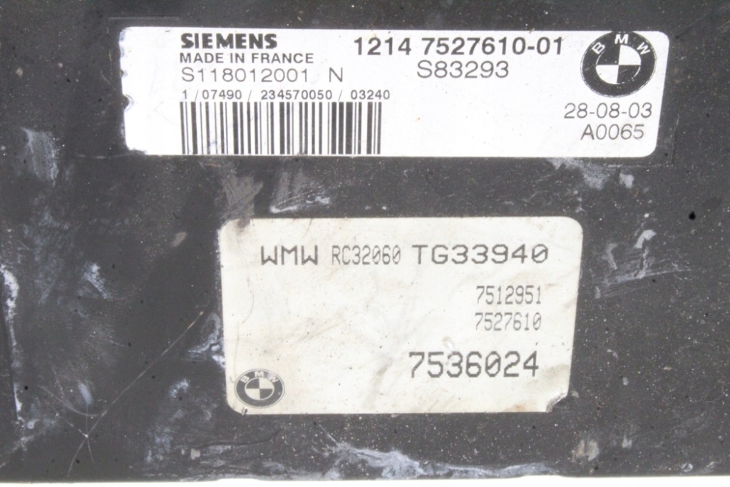 фото №4, Бортовой компьютер двигателя mini cooper r50, r53 7527610 1.4l бензиновый 55kw 2003