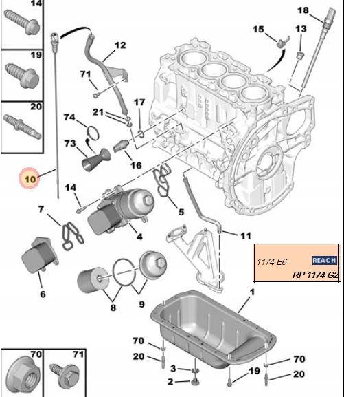 фото №16, Щуп рівня оливи citroen peugeot c2 c3 c5 ber