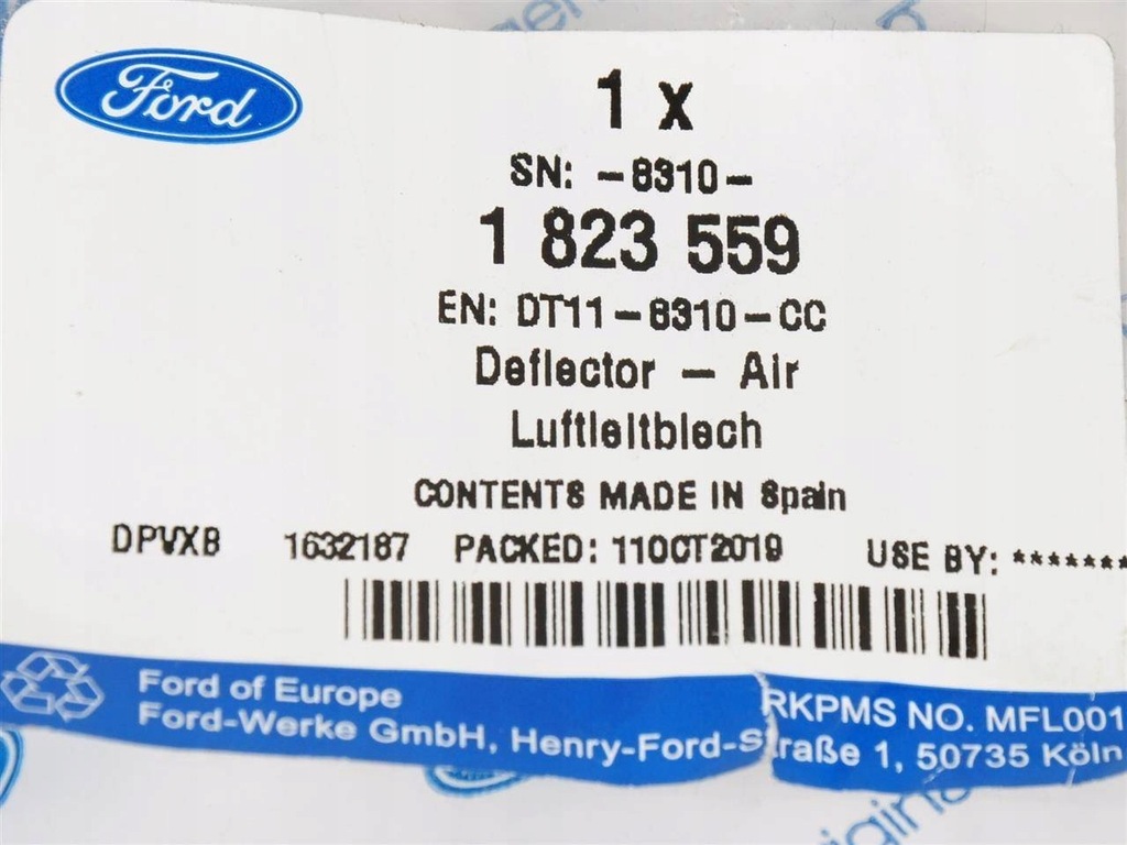 фото №11, Воздуховод воздуха правая ford tourneo connect