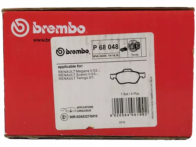 фото №3, Brembo гальмівні диски+ гальмівні колодки p renault twingo ii 280mm