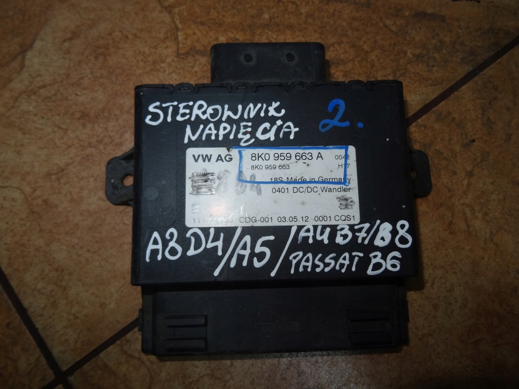 фото №1, Audi a8 a5 a4 b7 стабілізатор напруги 8k0959663a
