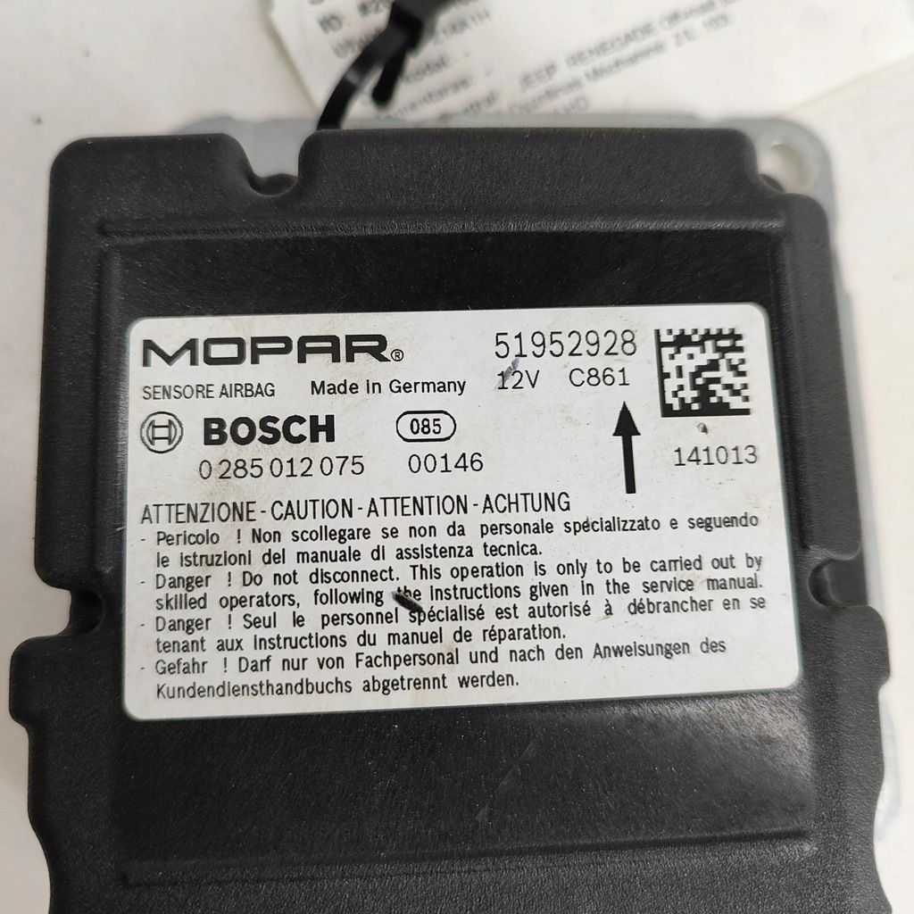 фото №7, Jeep renegade 2015 блок управления / модуль подушка безопасности