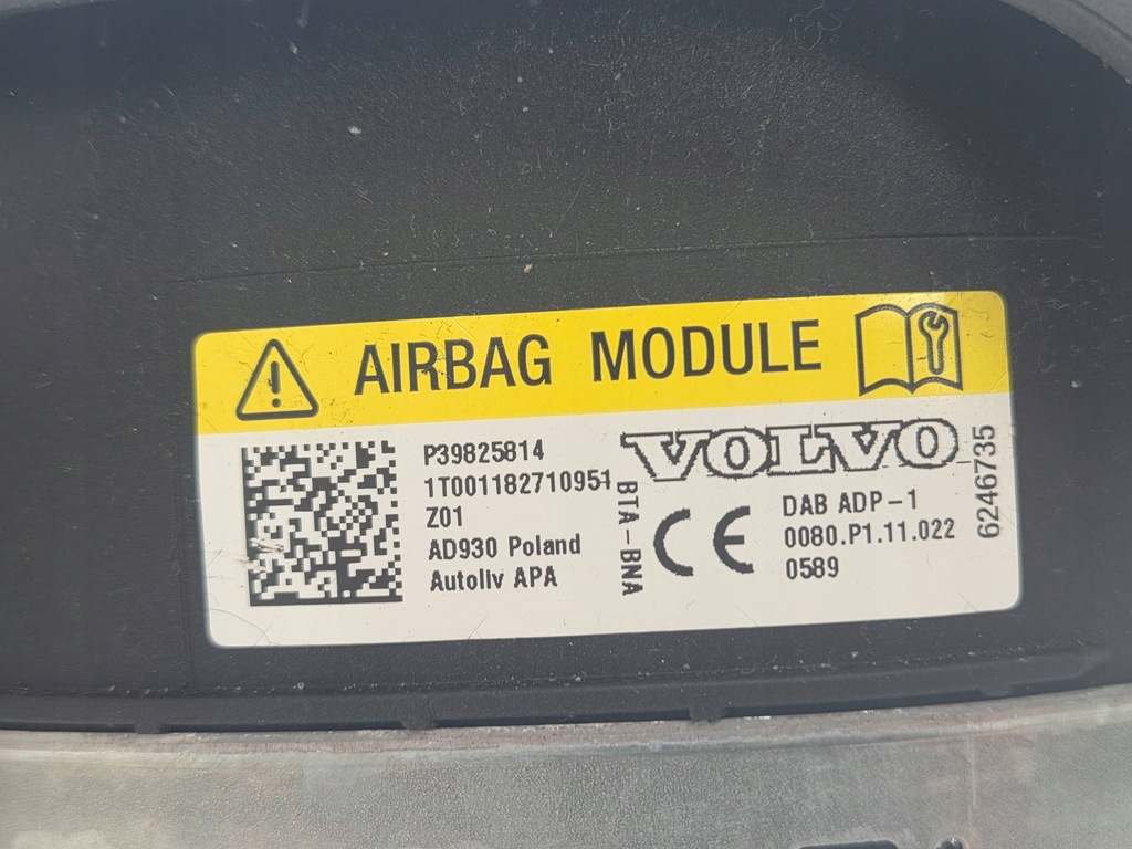 фото №7, Volvo v60 s60 ii 2018 подушка повітряна подушка безпеки керма 39825814