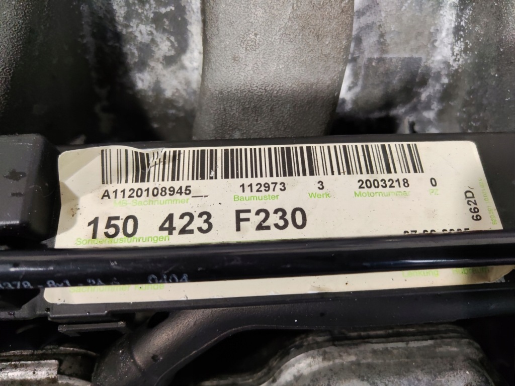 фото №14, Двигун kompletny 112973 mercedes sl r230 w230 3.7 sl350