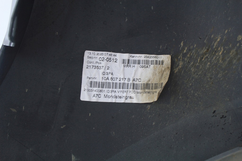 фото №11, Оригинальный бампер перед vw id3 id.3 10a fl lift 2022- 10a807221a