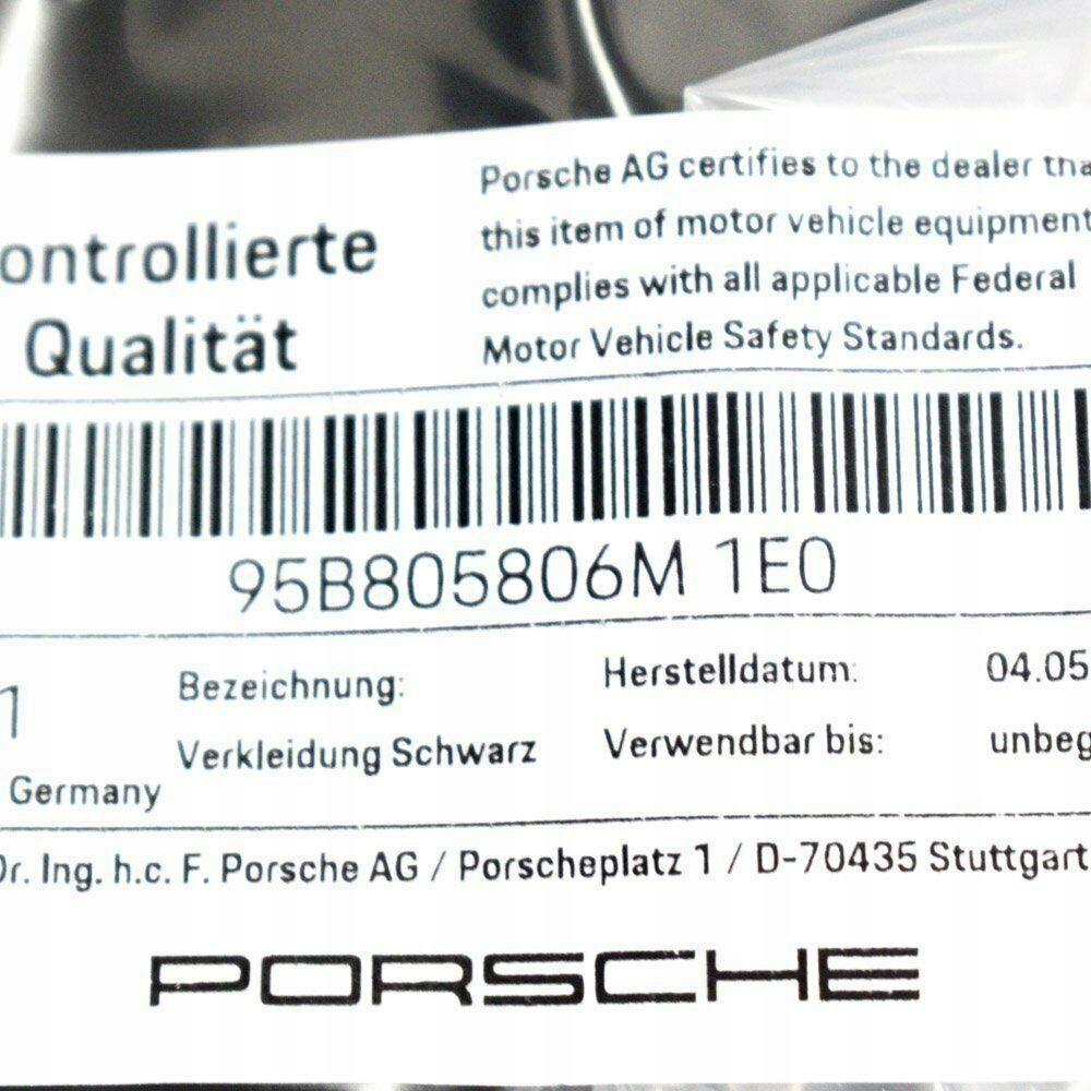 фото №6, Porsche macan подкладка czarna оригинальный 95b805806m1e0