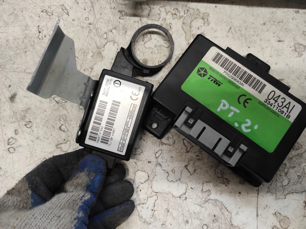 фото №5, Chrysler pt cruiser 00- 2.0 16v ecc набор стартовый блок управления p05033116ae