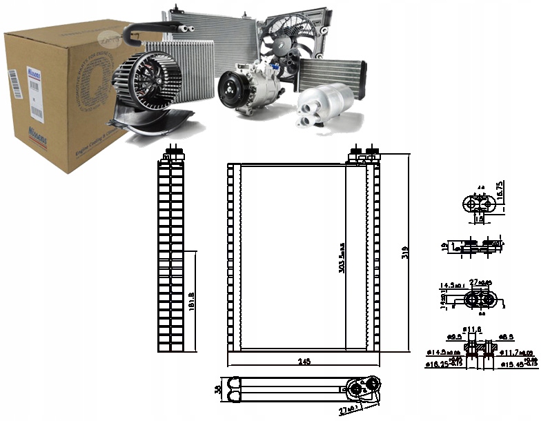 фото №1, Испаритель кондиционера land rover discovery iv range rover sport i