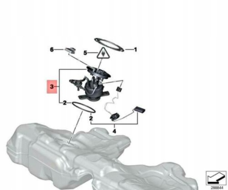 фото №6, Насос пального bmw 5 f10 16117260648 7260648 оригінальна