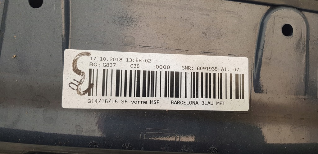 фото №11, Бампер передний перед bmw 8 g14 g15 g16 c38 pdc m-pakiet 1