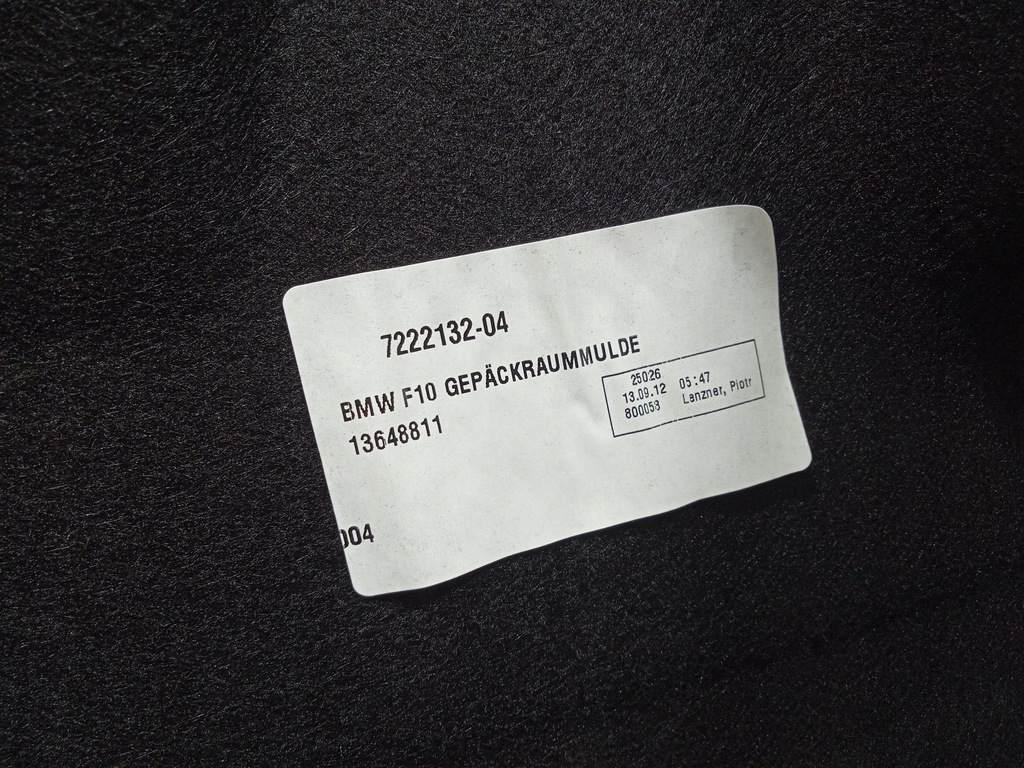 фото №4, Bmw 5 f10 sedan бардачок ниша багажника 7222132
