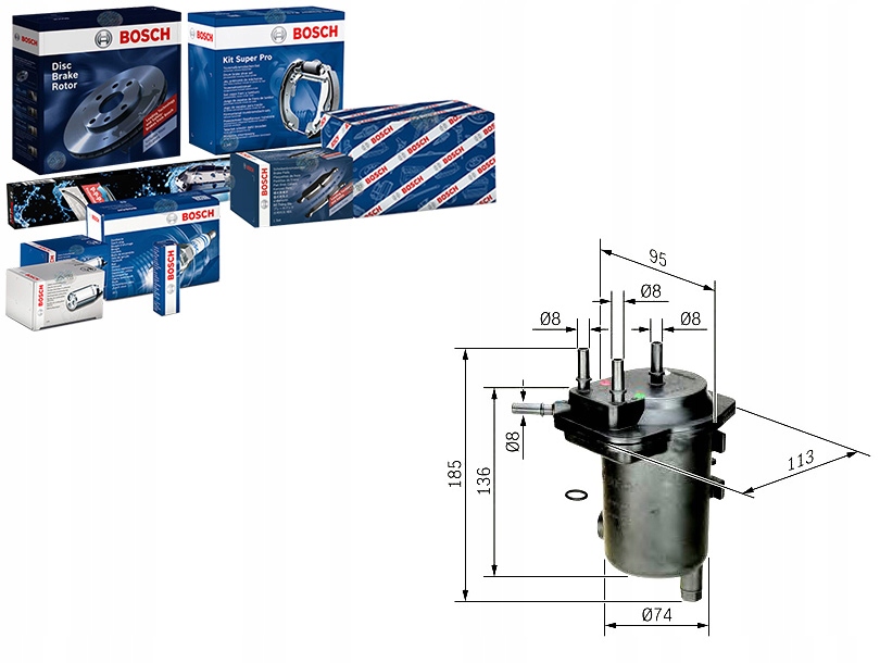 фото №1, Фильтр топлива renault symbol ii 1.5 dci lu1/2_