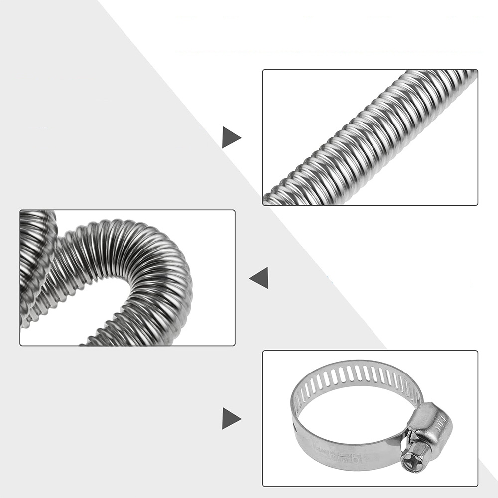 фото №12, Wąż випускний o довжини 300 cm труба вихлопна з 2x супорти труби випускної
