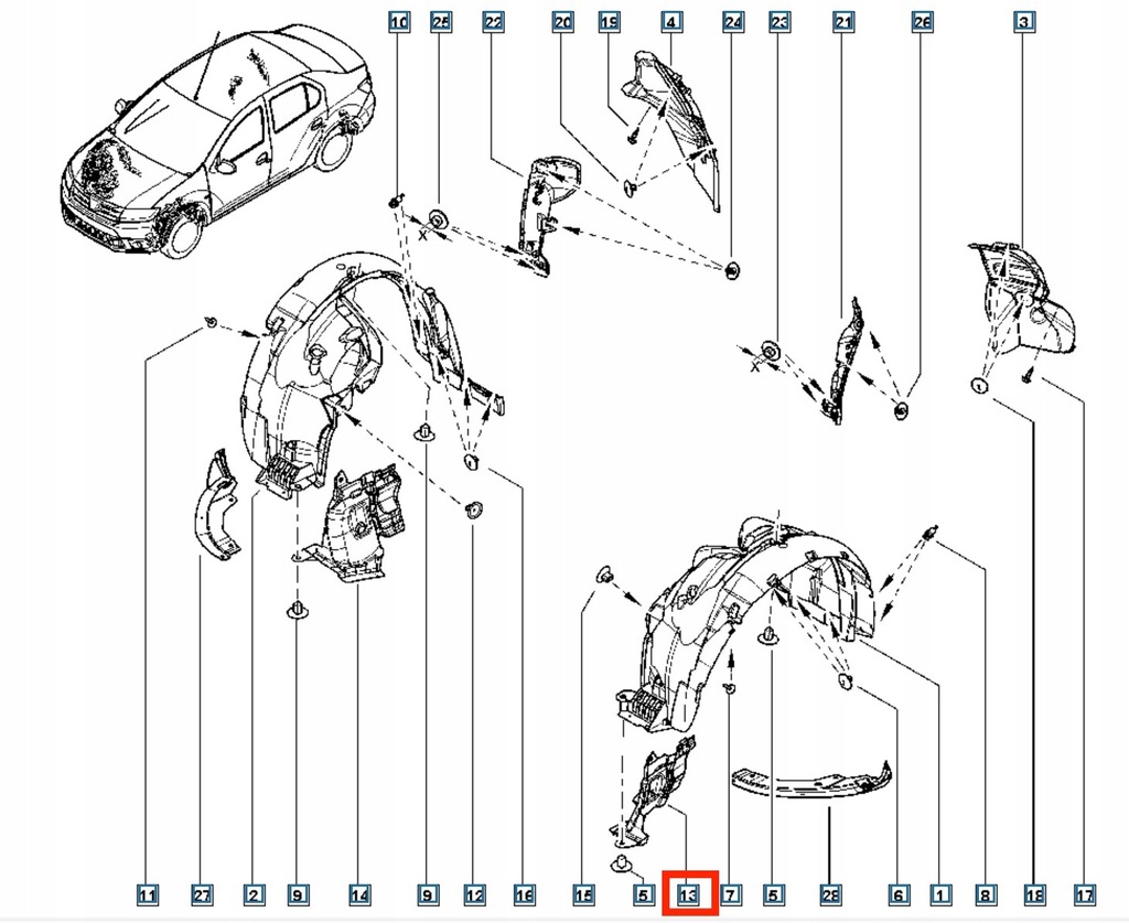 фото №12, Защита двигателя левая dacia sandero ii logan ii