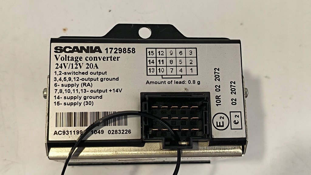 фото №4, Перетворювач напруги 1729858 scania r 420 r420